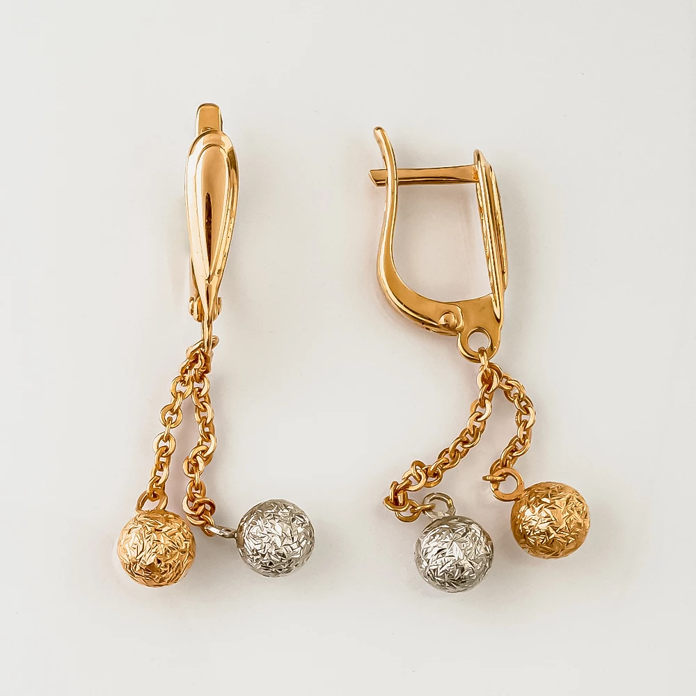 Серьги из красного золота 585 пробы
