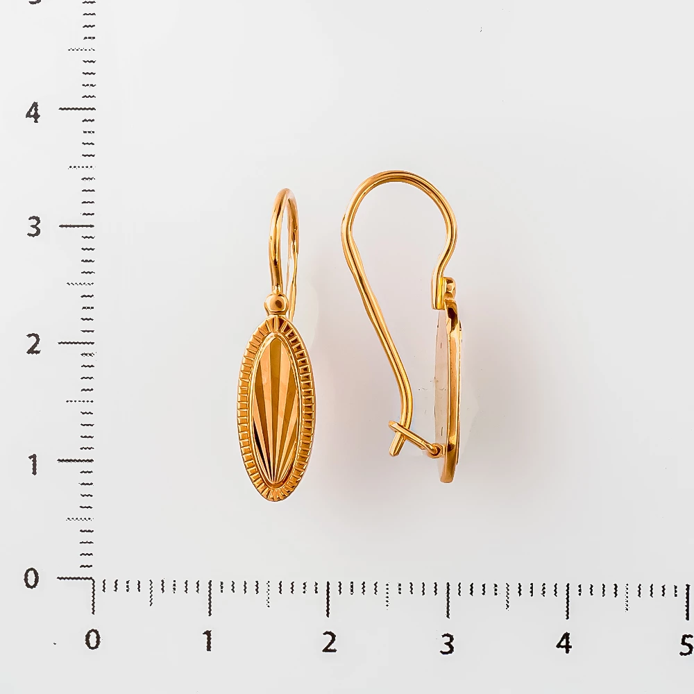 Серьги из красного золота 585 пробы