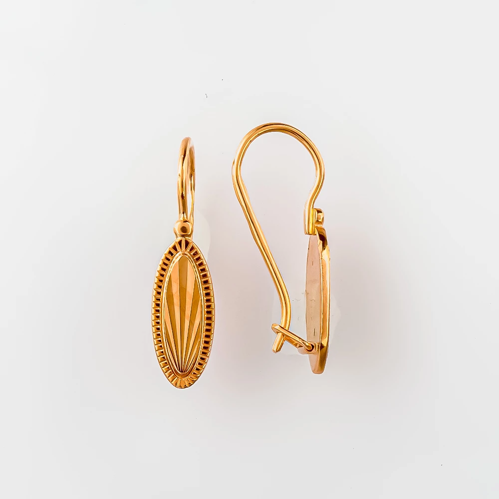 Серьги из красного золота 585 пробы