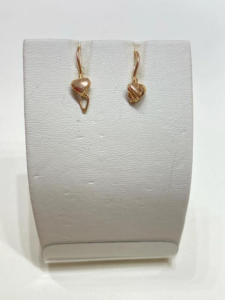 Серьги из красного золота 585 пробы