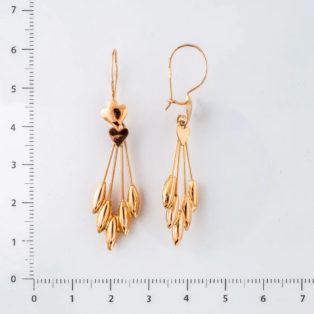 Серьги из красного золота 585 пробы