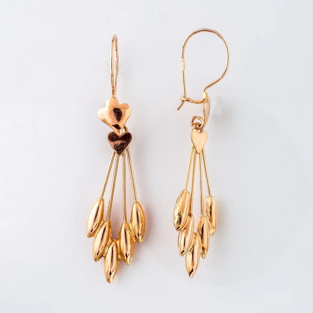 Серьги из красного золота 585 пробы