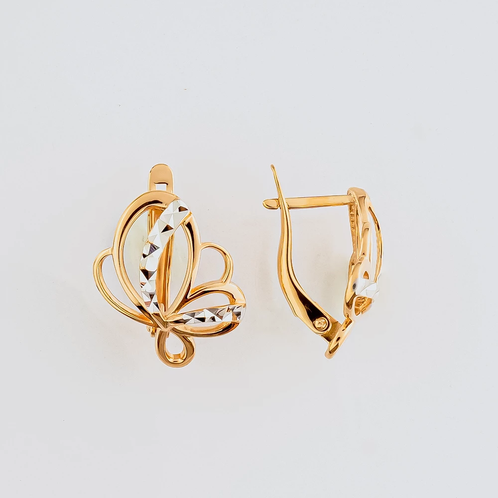 Серьги из красного золота 585 пробы