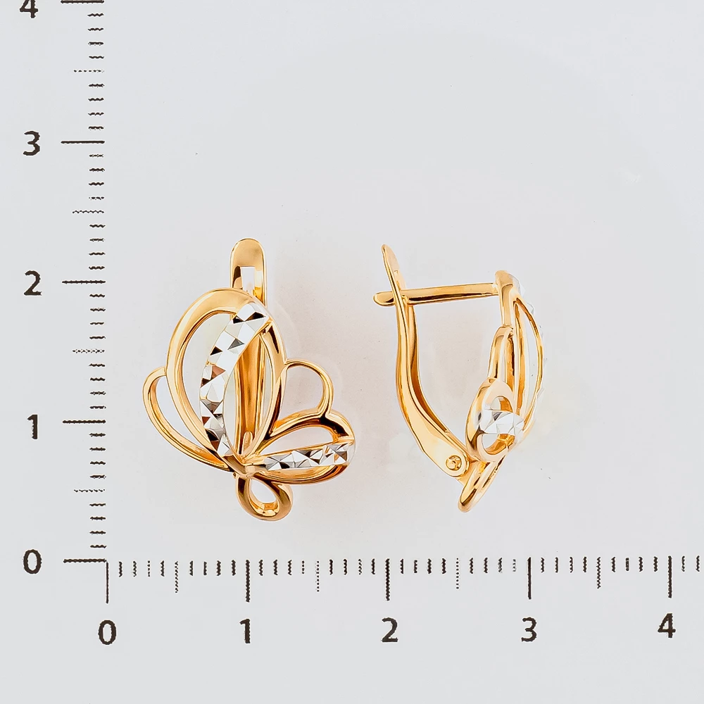 Серьги из красного золота 585 пробы
