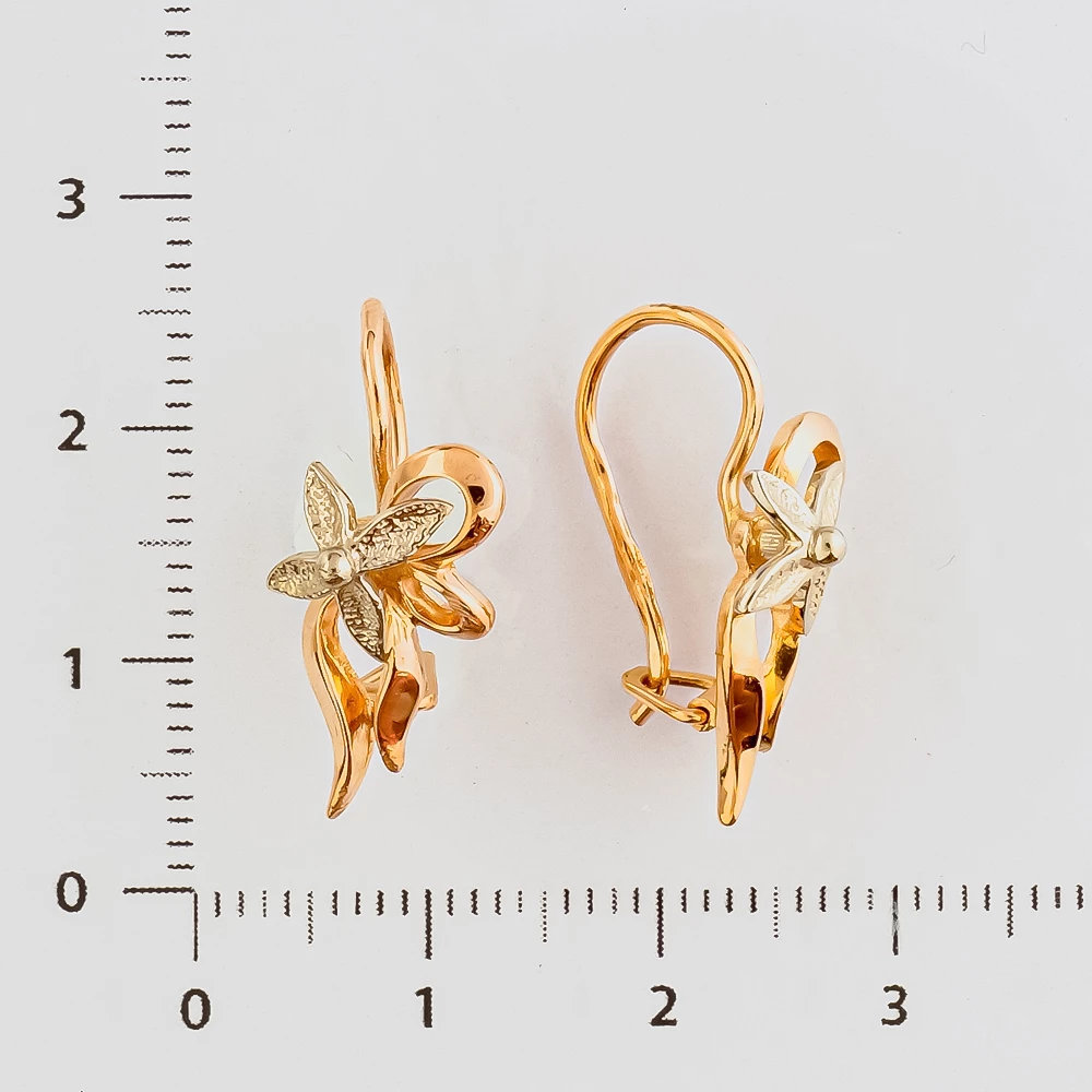 Серьги из красного золота 585 пробы