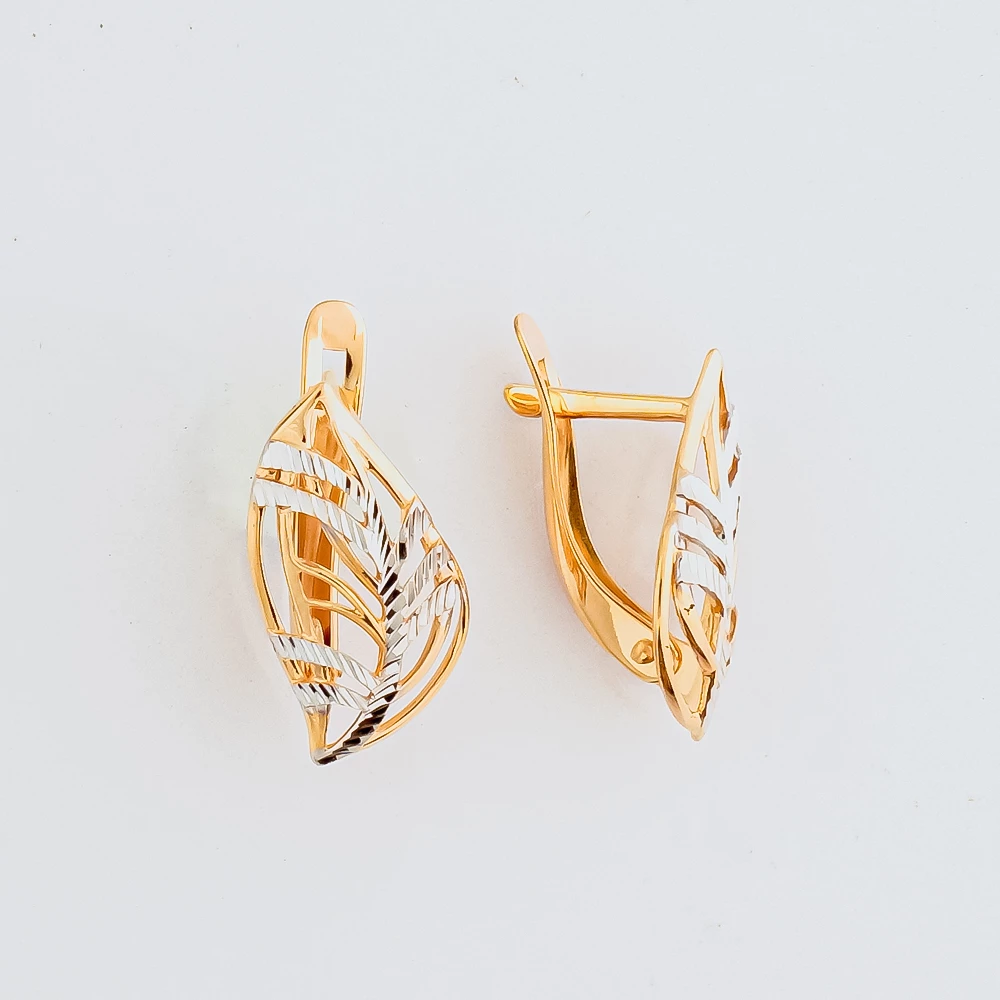 Серьги из красного золота 585 пробы