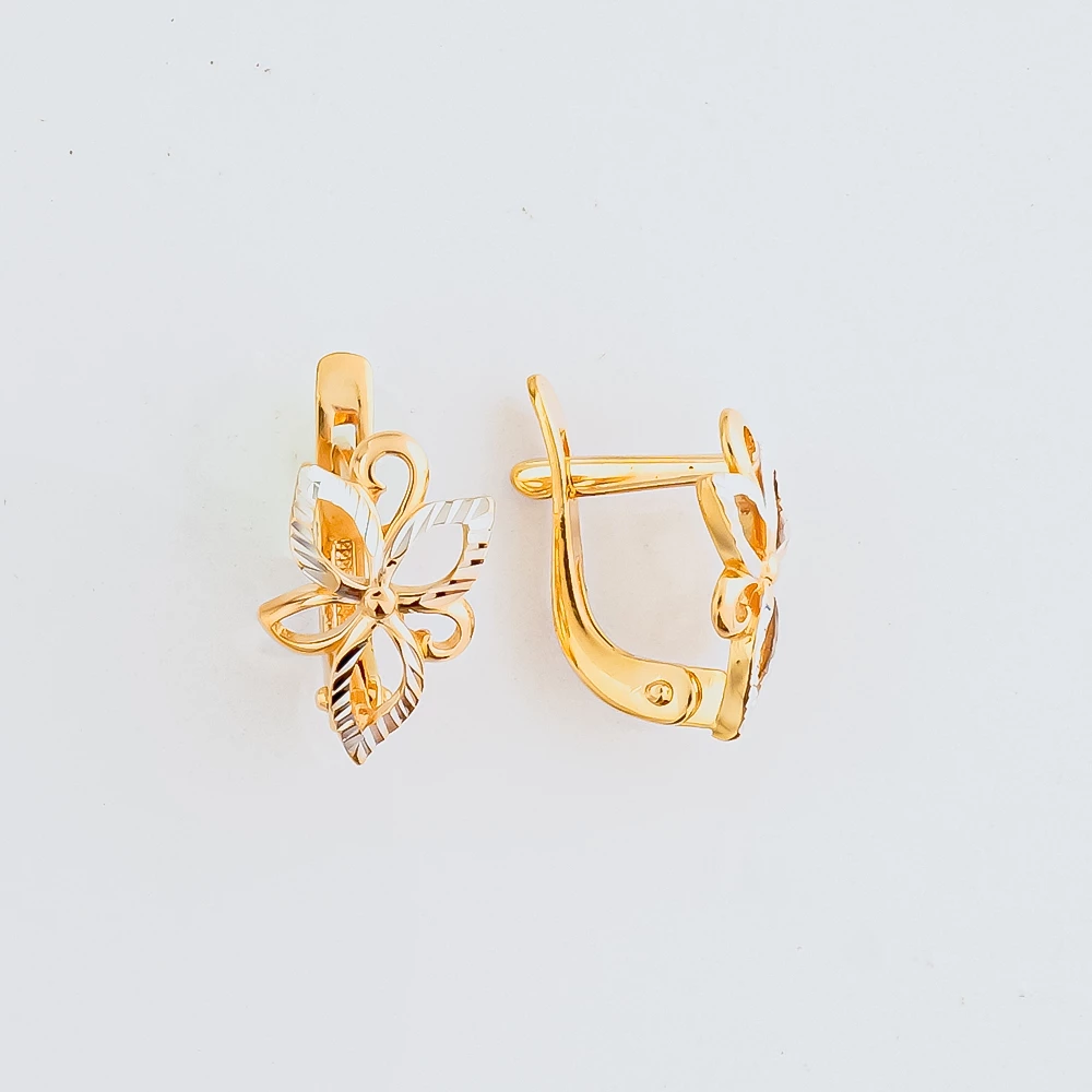 Серьги из красного золота 585 пробы