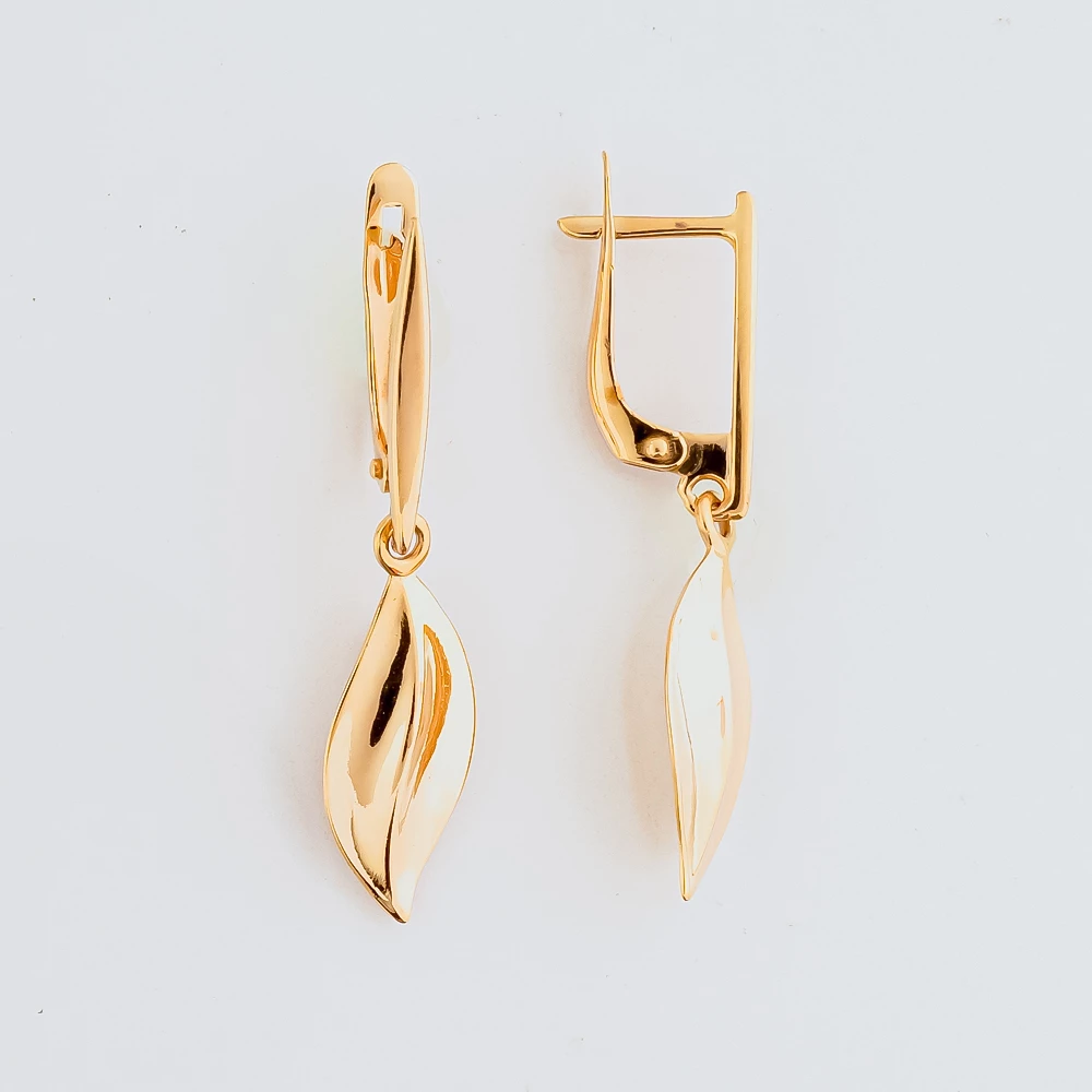 Серьги из красного золота 585 пробы