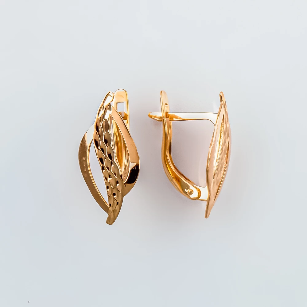 Серьги из красного золота 585 пробы