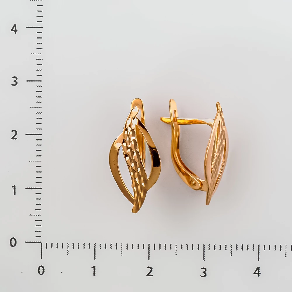 Серьги из красного золота 585 пробы