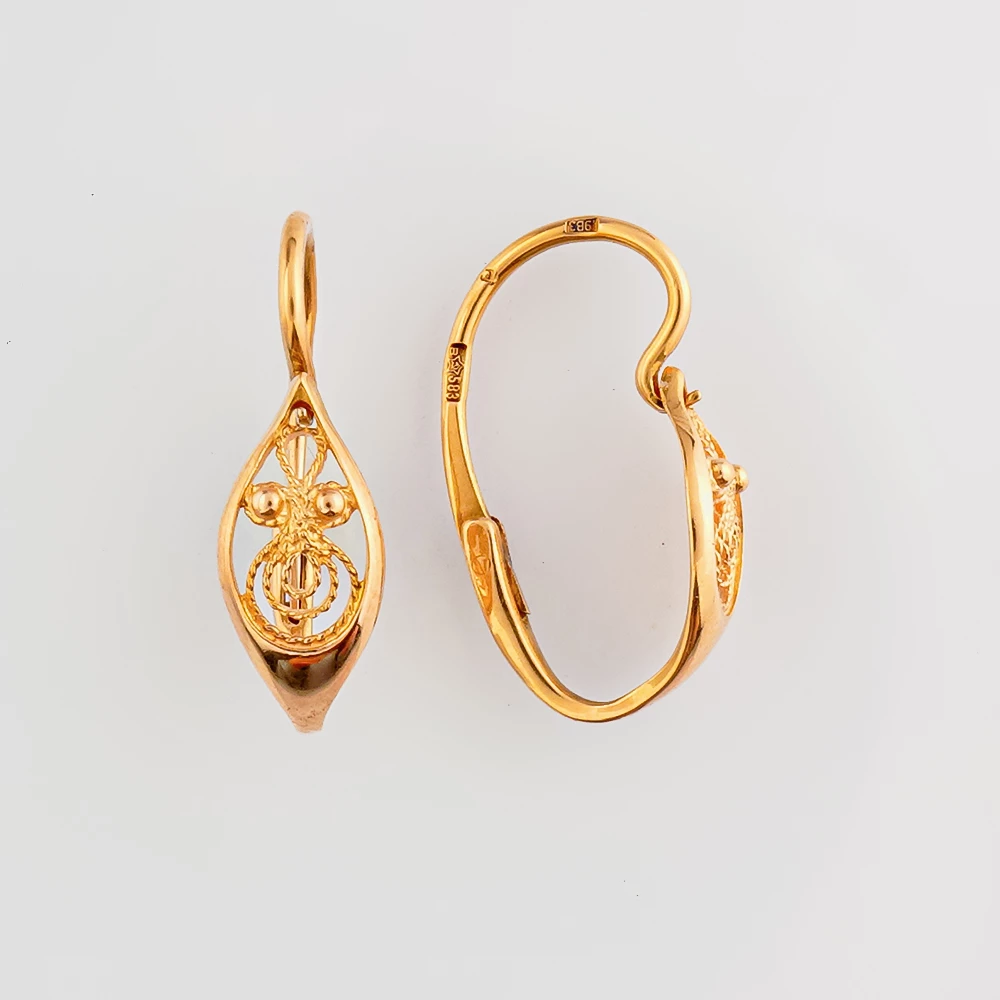 Серьги из красного золота 583 пробы