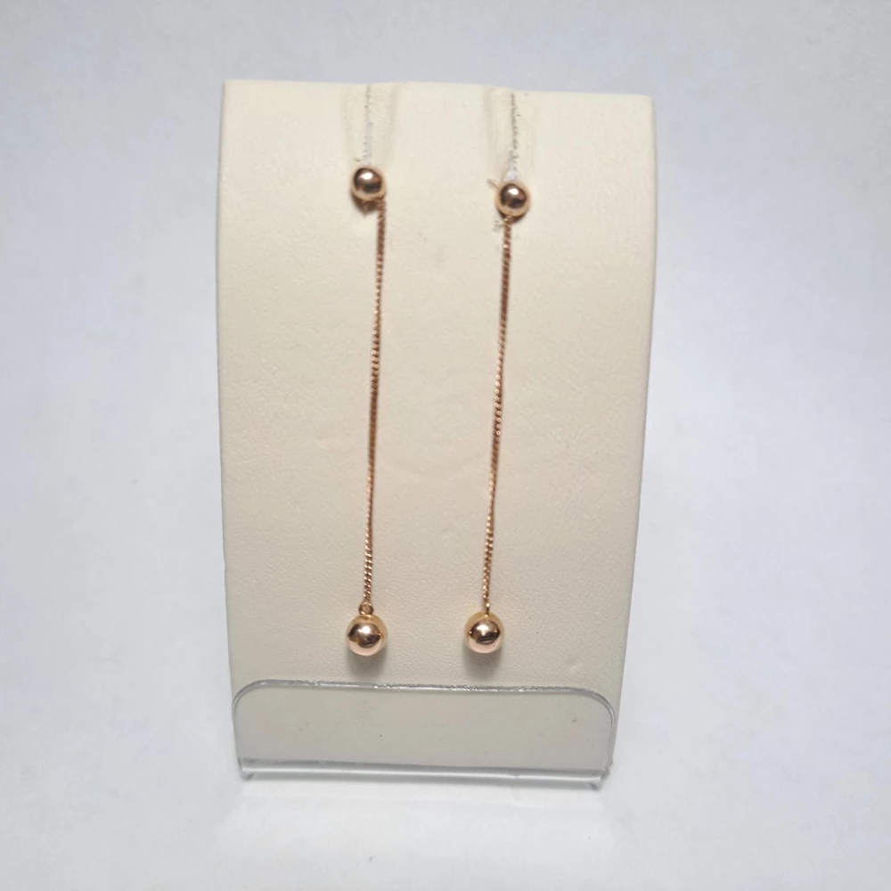 Серьги из красного золота 585 пробы