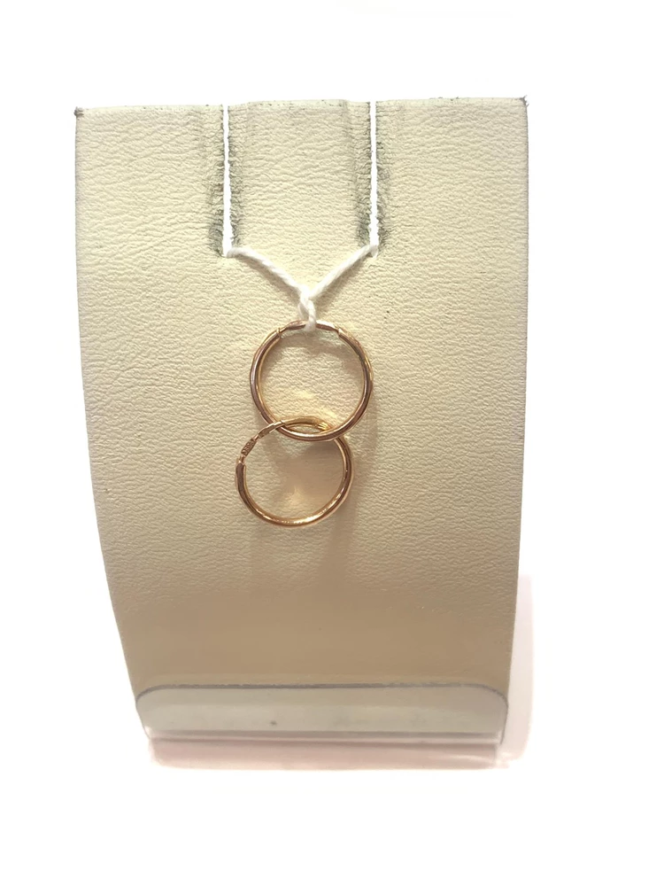 Серьги конго из красного золота 585 пробы