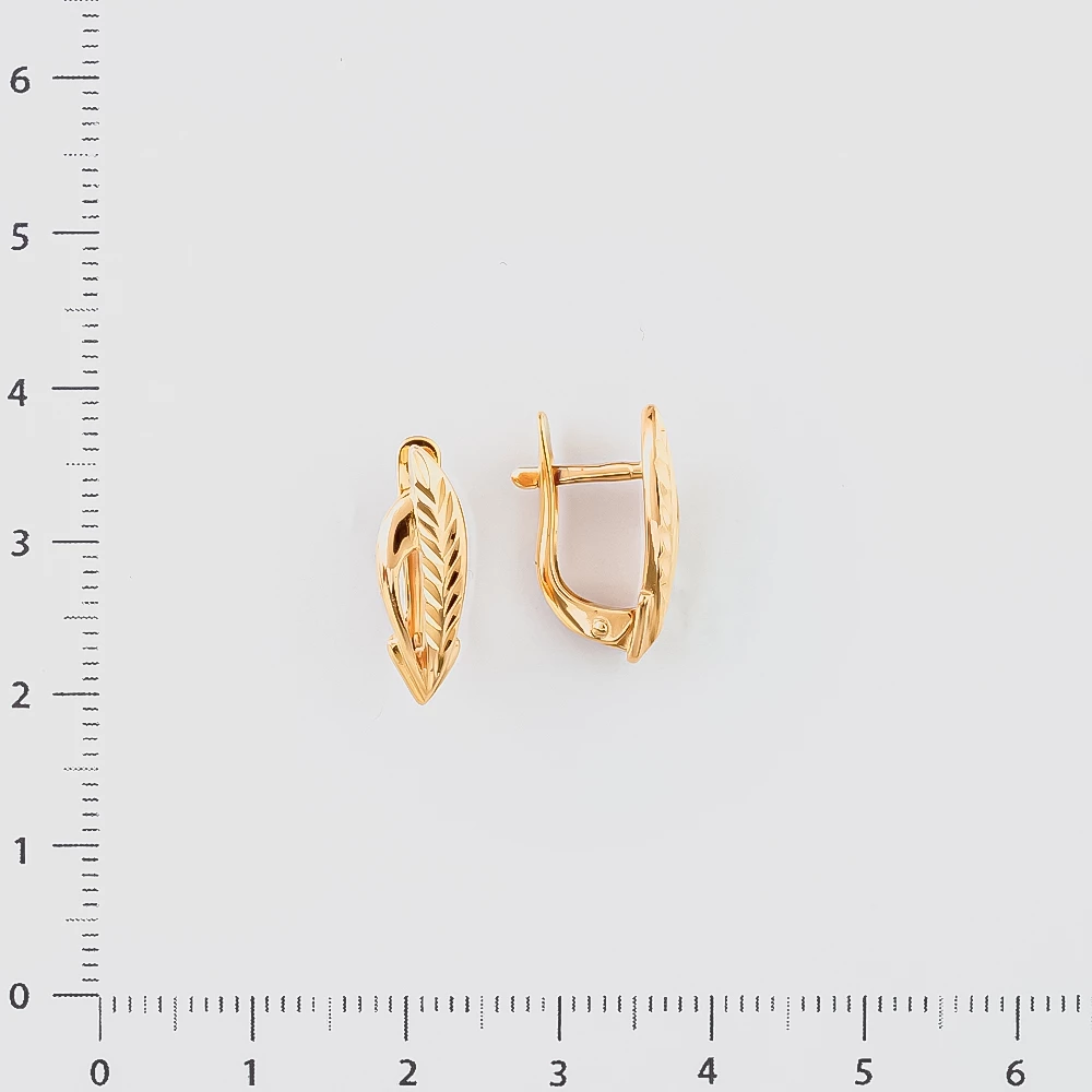 Серьги из красного золота 585 пробы