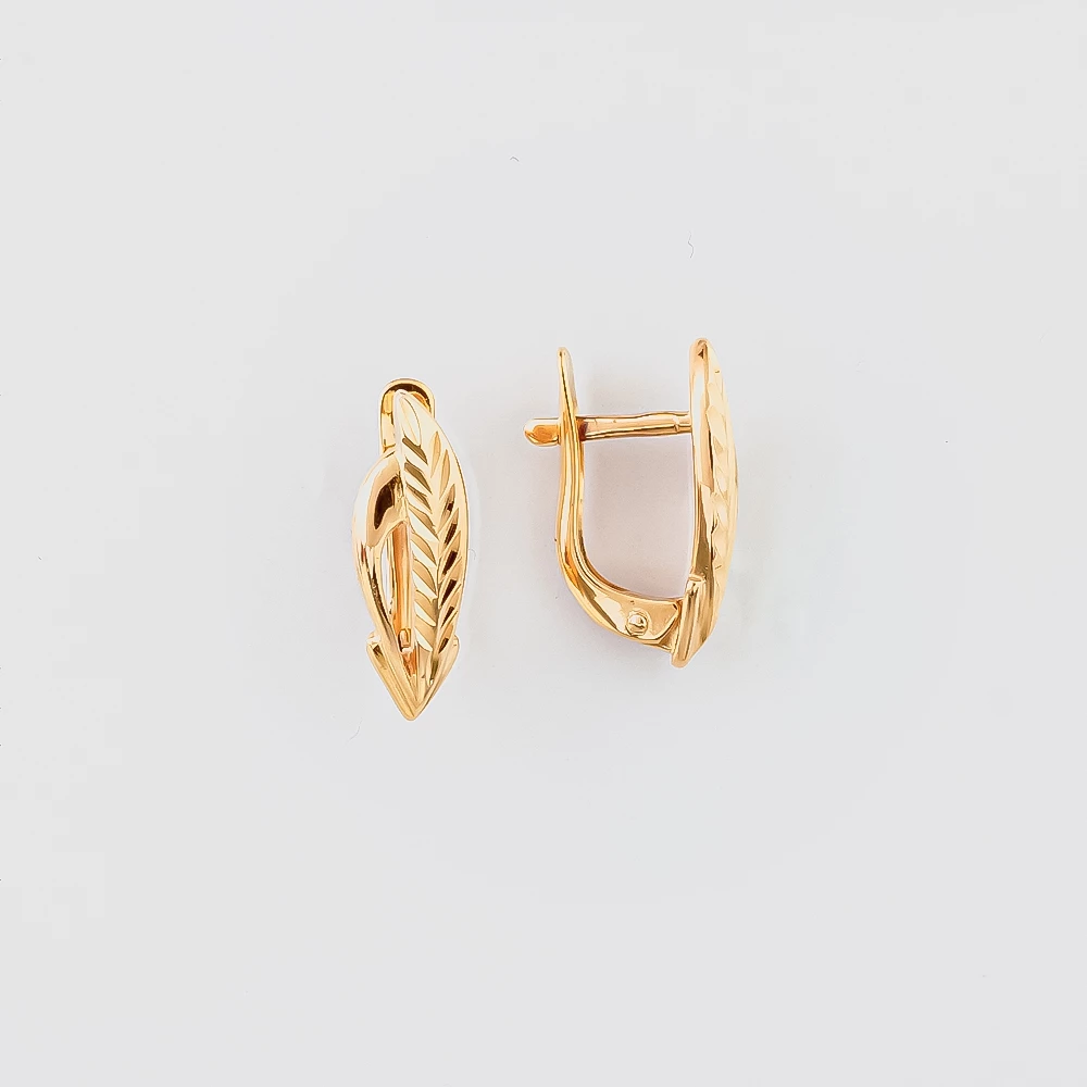 Серьги из красного золота 585 пробы