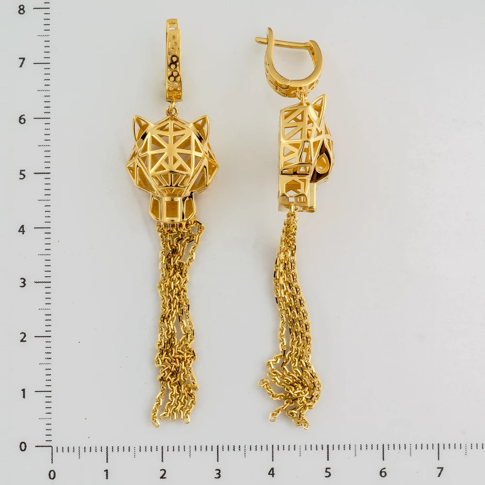 Серьги из желтого золота 585 пробы