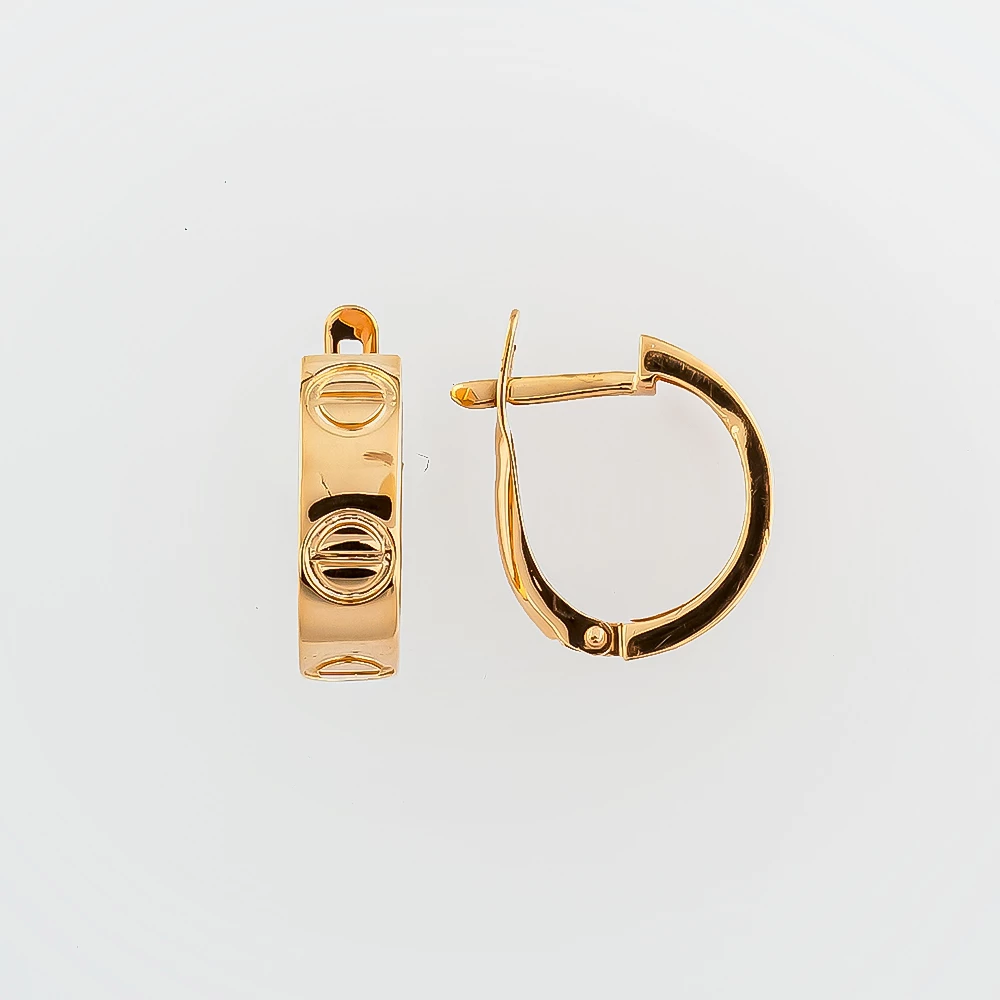 Серьги из красного золота 585 пробы