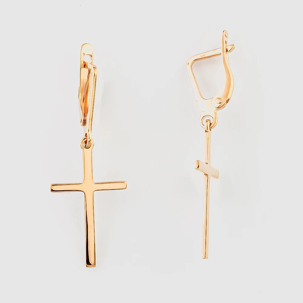 Серьги из красного золота 585 пробы