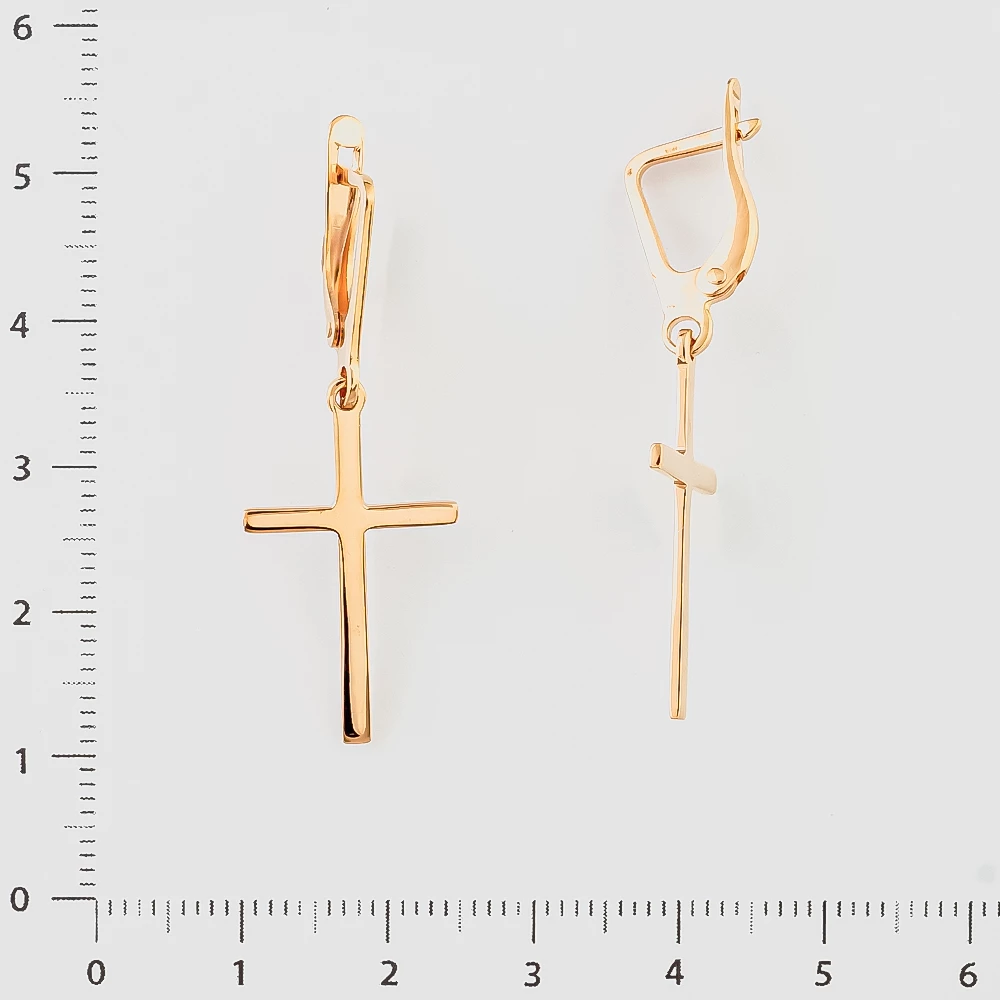 Серьги из красного золота 585 пробы