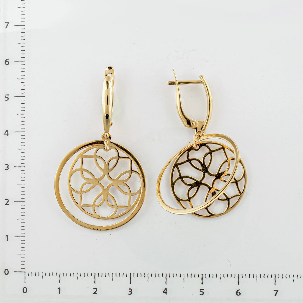 Серьги из желтого золота 585 пробы