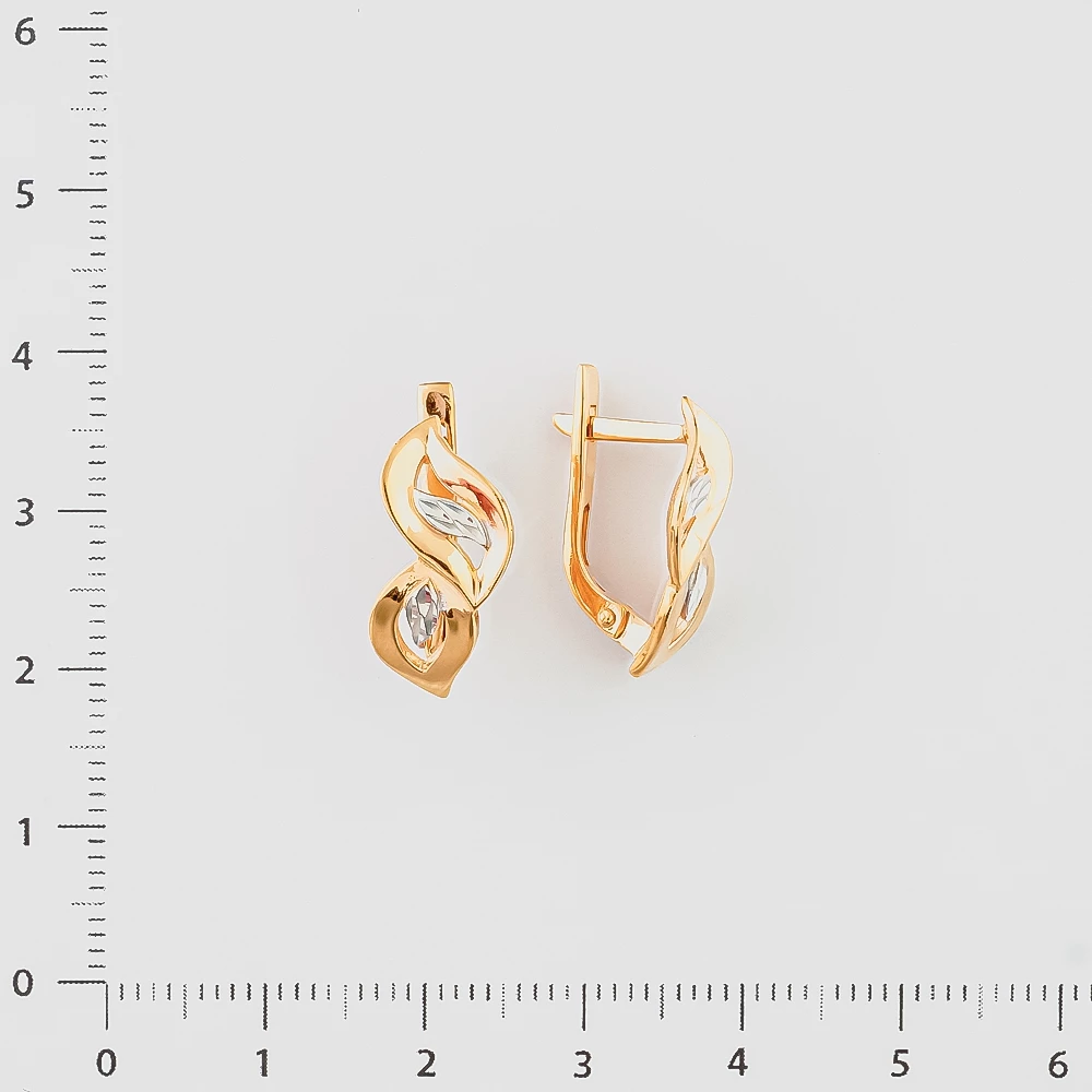 Серьги из красного золота 585 пробы