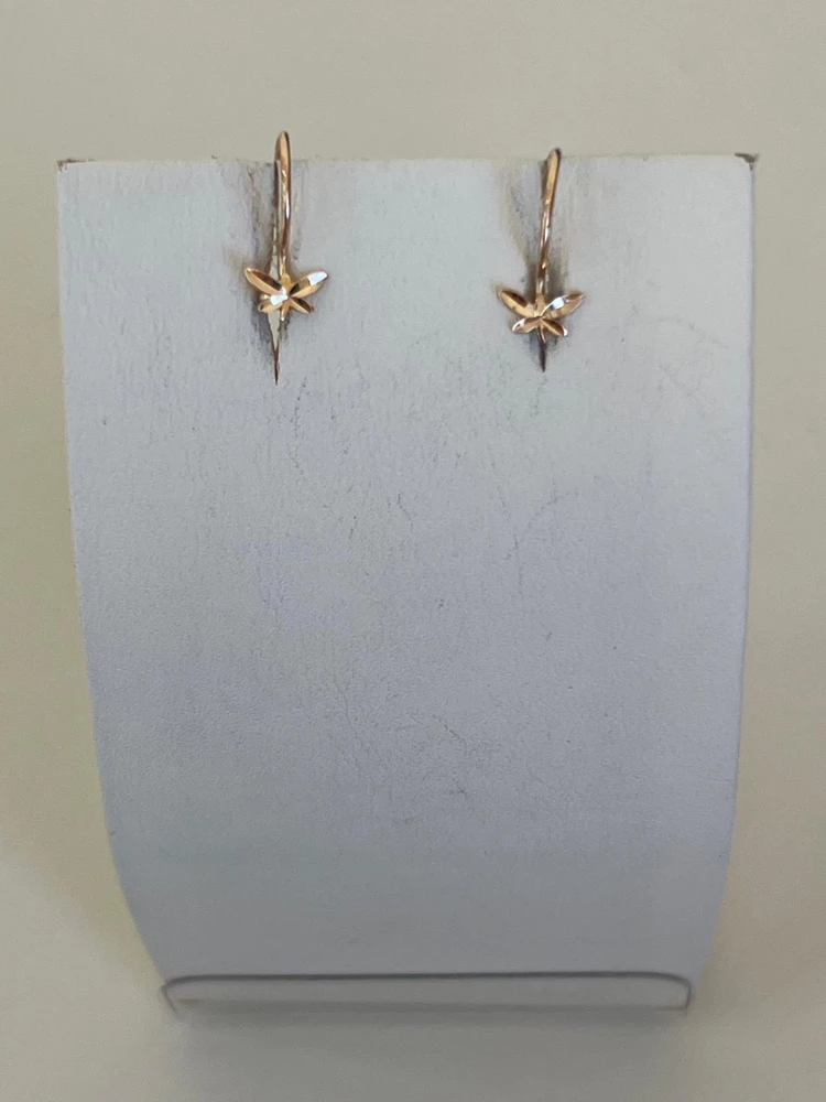 Серьги из красного золота 585 пробы