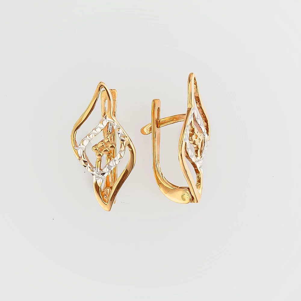 Серьги из красного золота 585 пробы