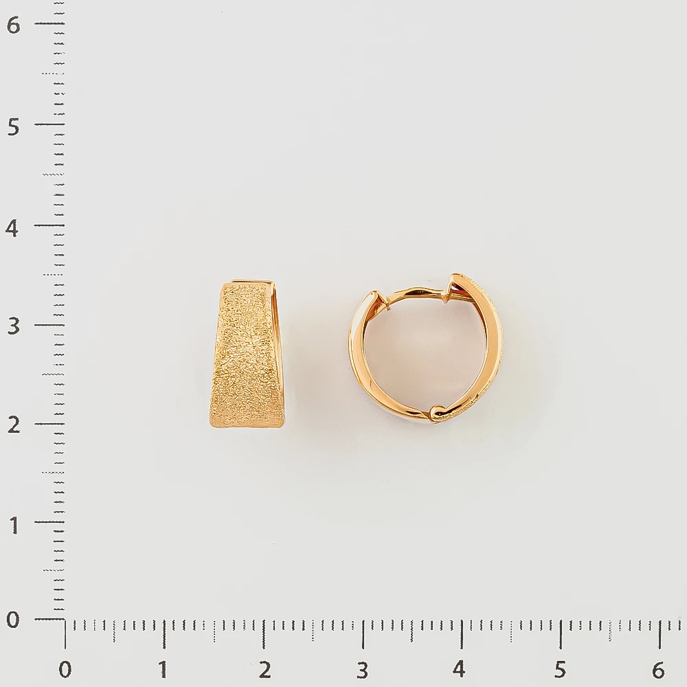 Серьги конго из красного золота 585 пробы