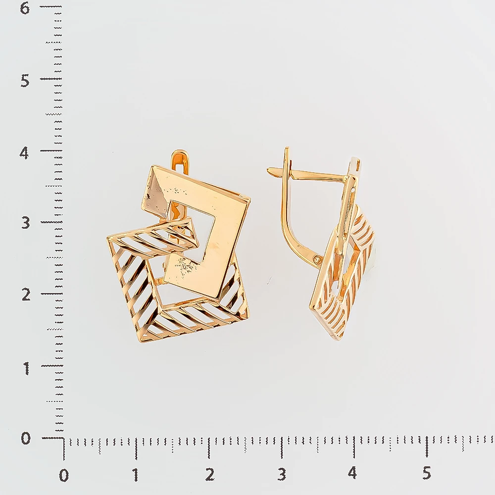 Серьги из красного золота 585 пробы