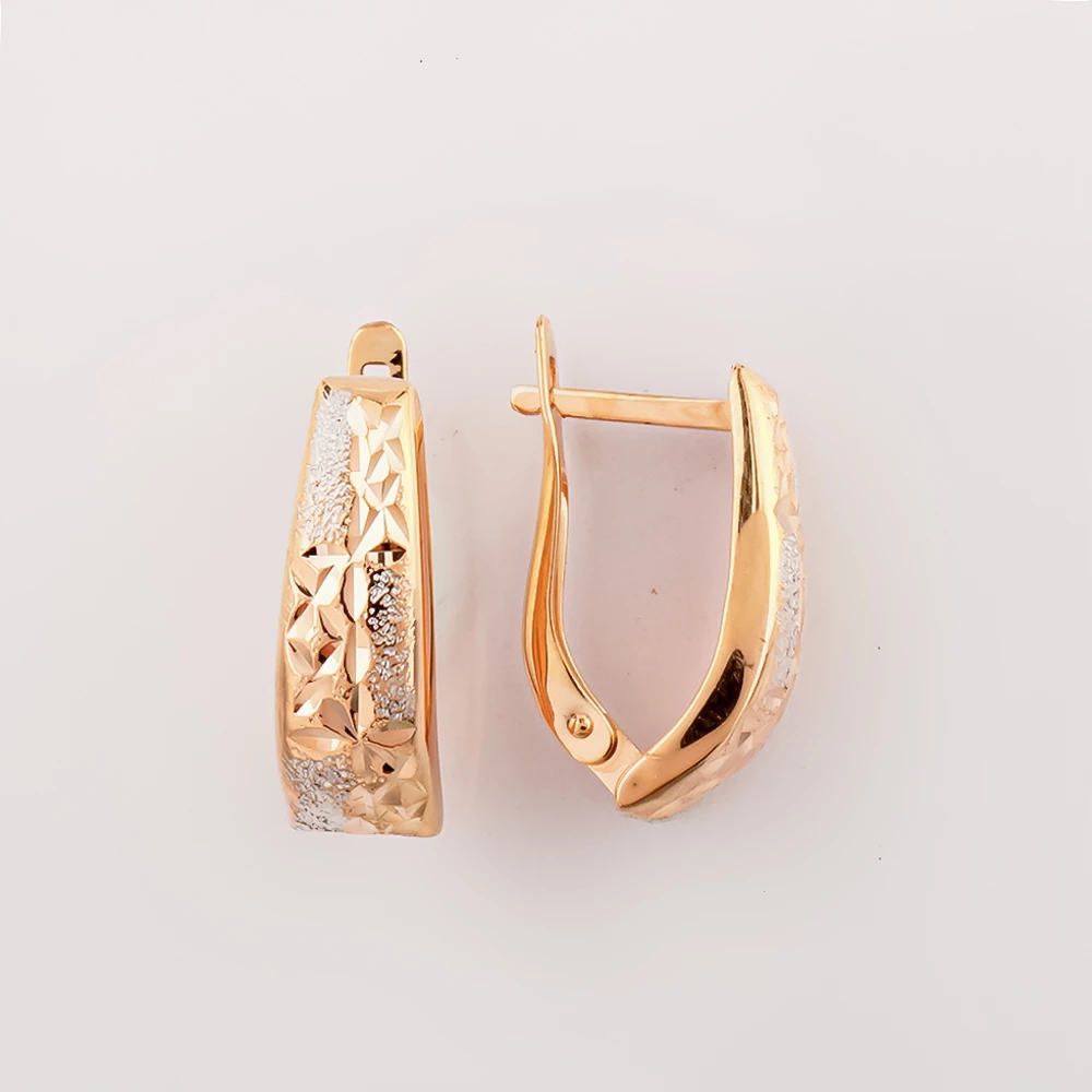 Серьги из красного золота 585 пробы