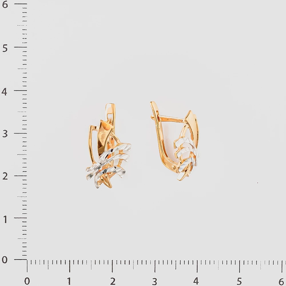 Серьги из красного золота 585 пробы