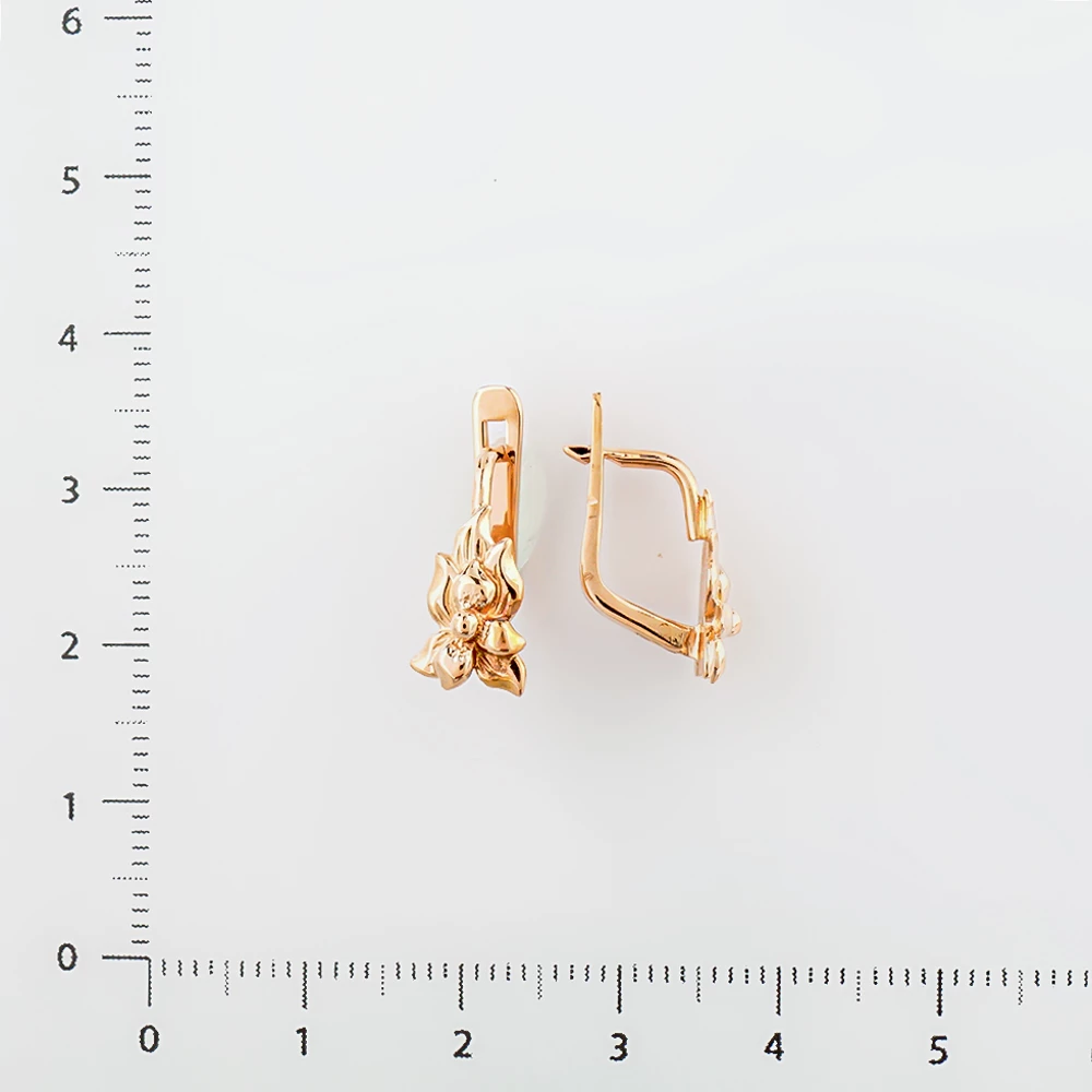 Серьги из красного золота 585 пробы
