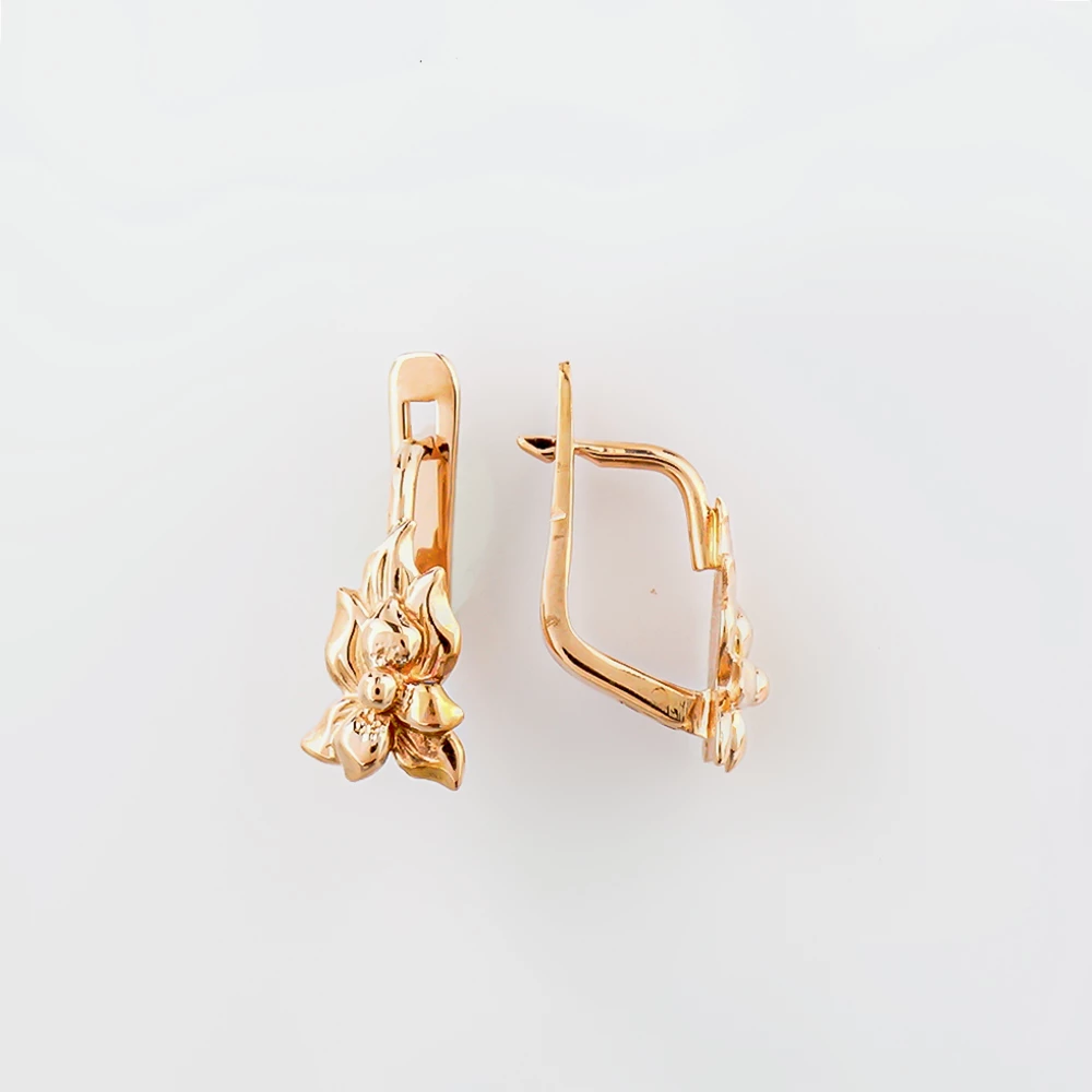 Серьги из красного золота 585 пробы