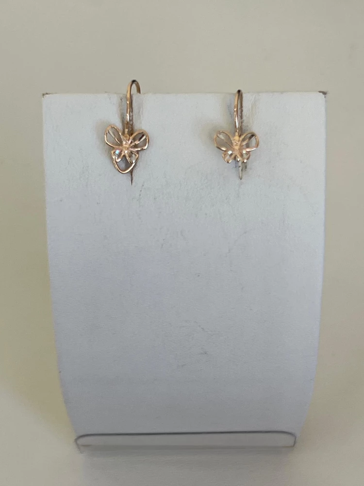 Серьги из красного золота 585 пробы