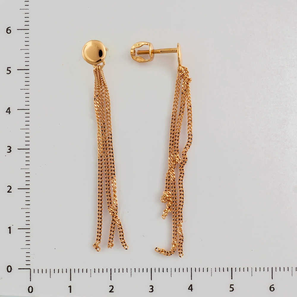 Серьги из красного золота 585 пробы