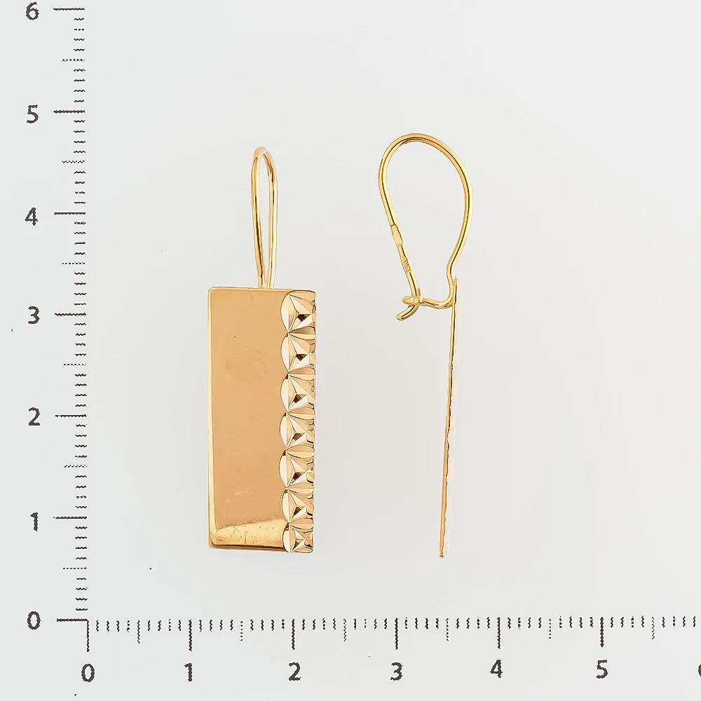 Серьги из красного золота 585 пробы