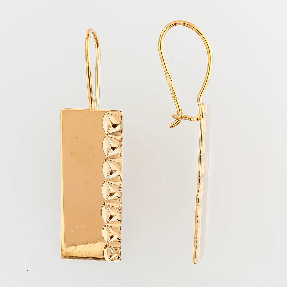 Серьги из красного золота 585 пробы