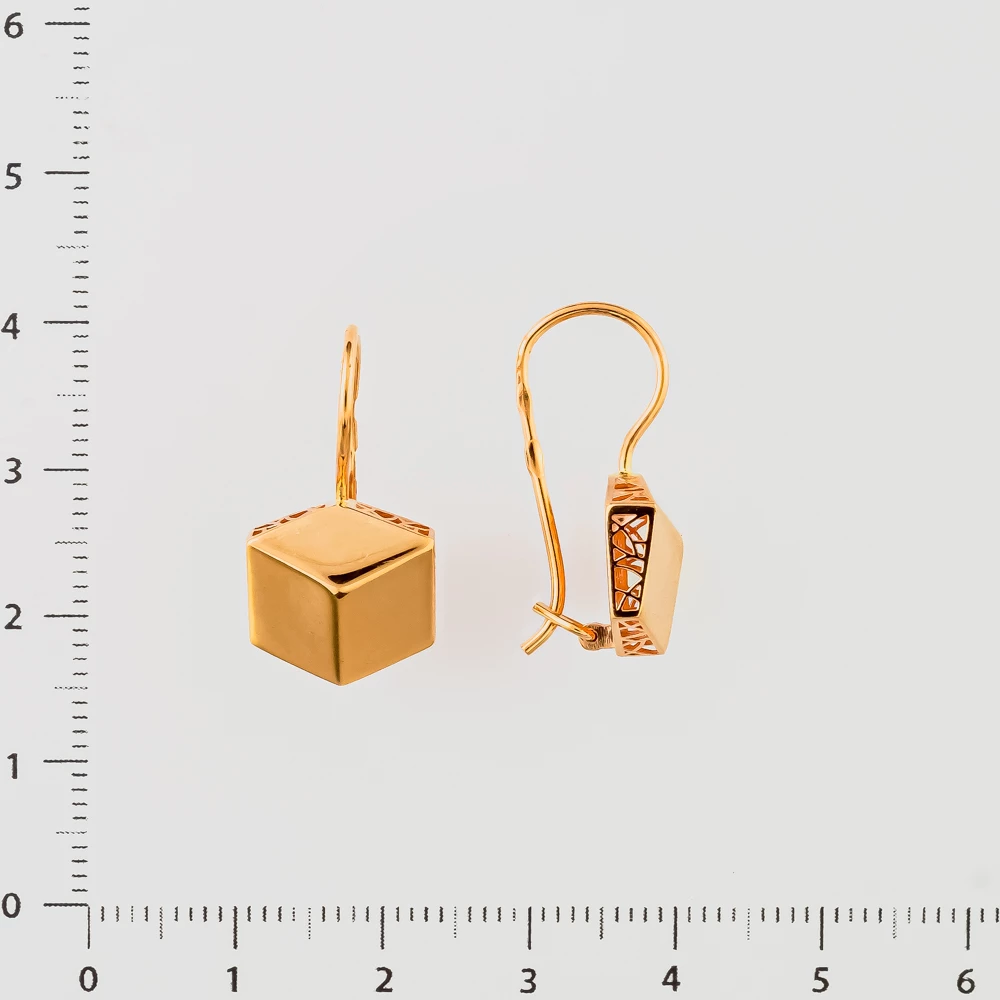 Серьги из красного золота 585 пробы