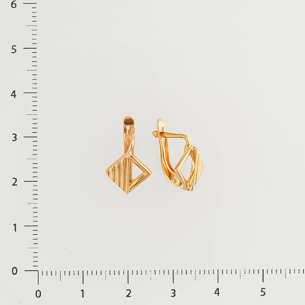 Серьги из красного золота 585 пробы