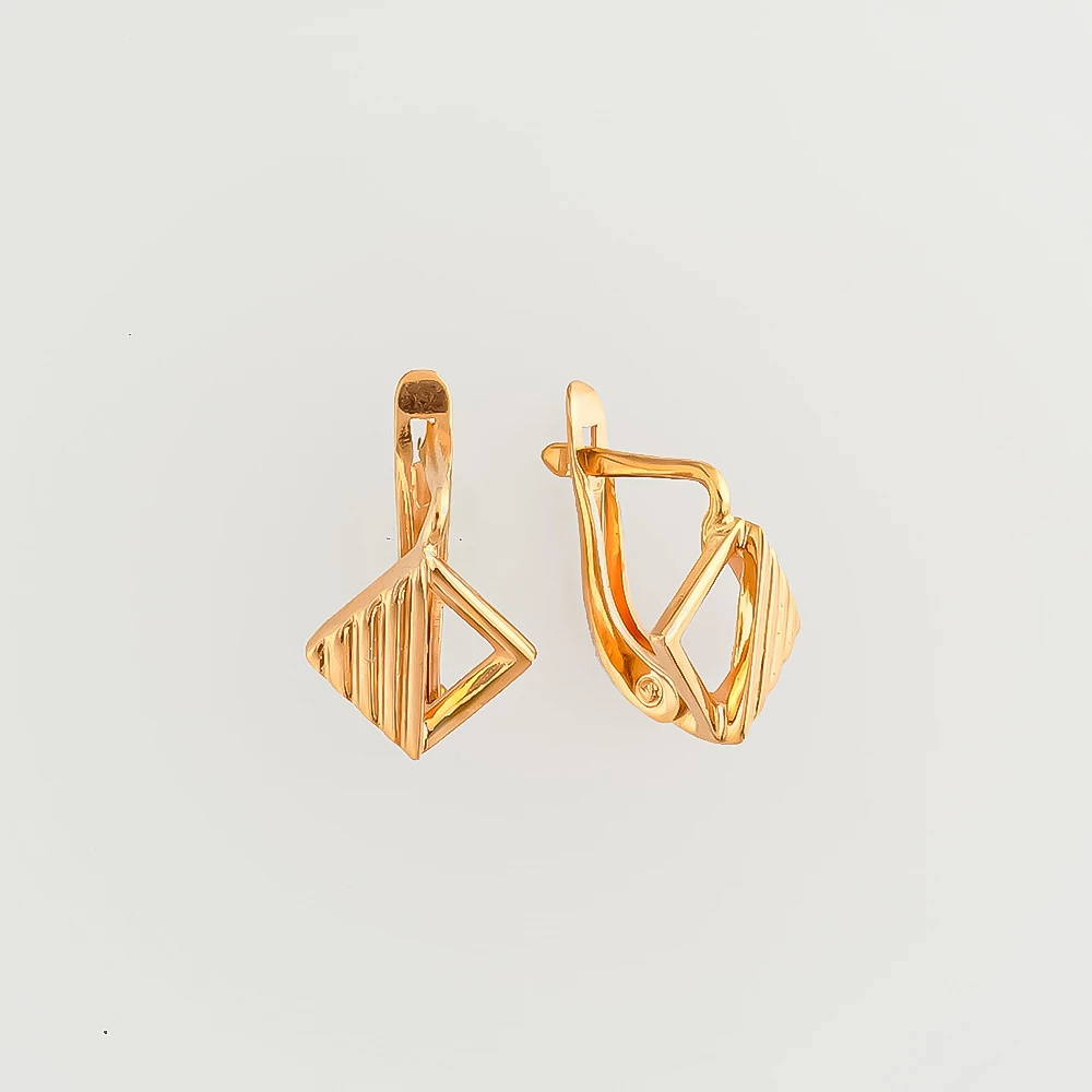 Серьги из красного золота 585 пробы