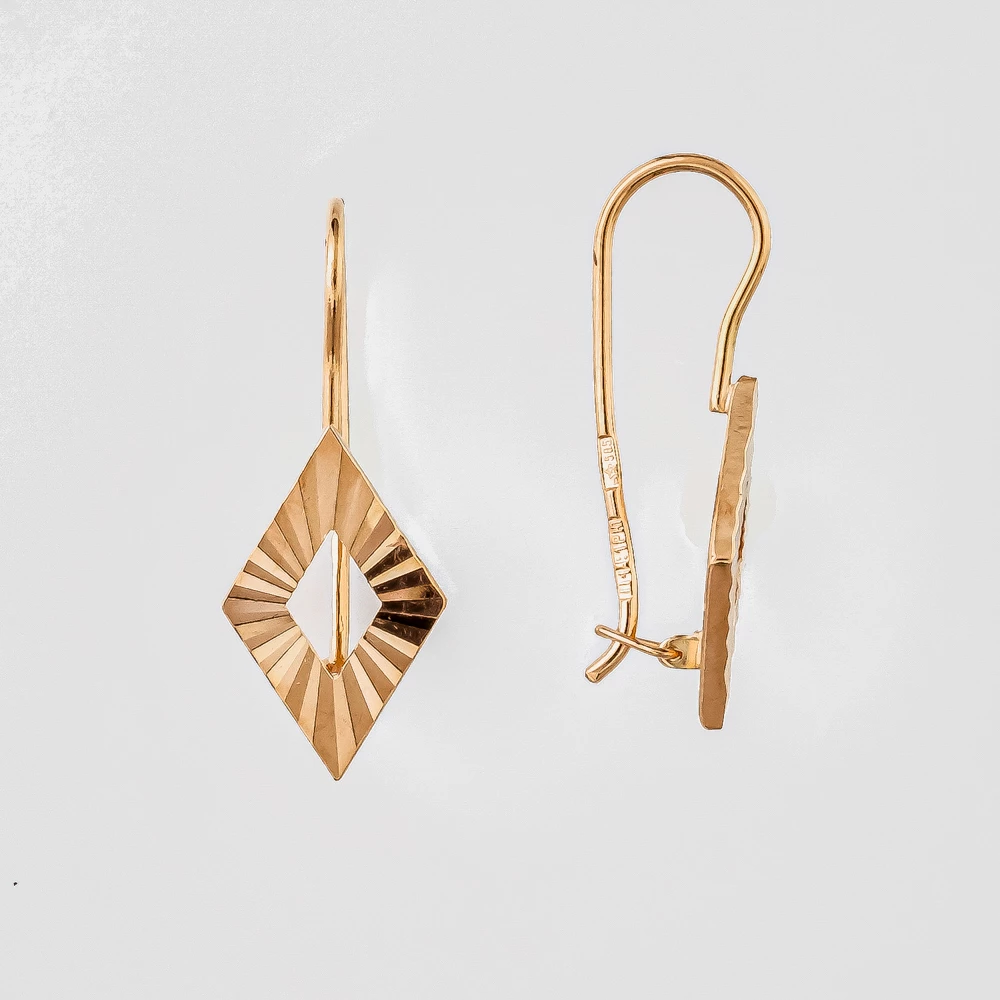Серьги из красного золота 585 пробы