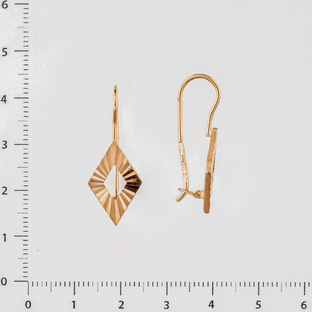 Серьги из красного золота 585 пробы