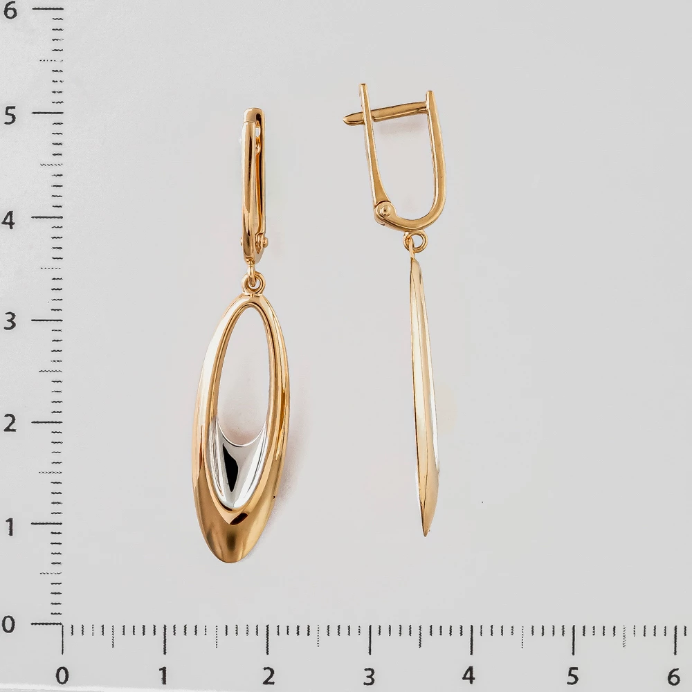 Серьги из красного золота 585 пробы