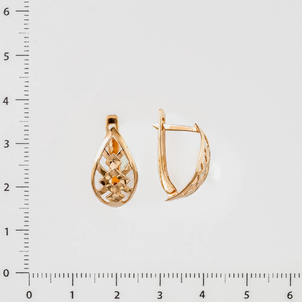 Серьги из красного золота 585 пробы