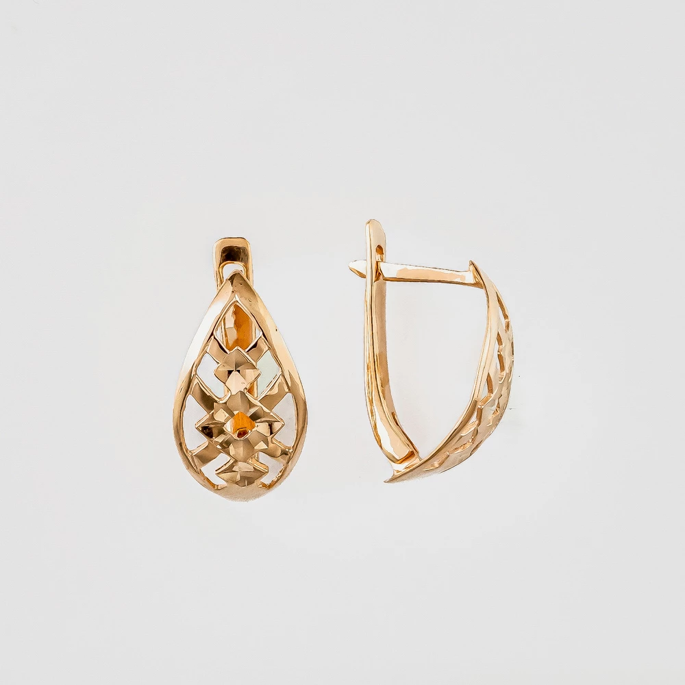Серьги из красного золота 585 пробы