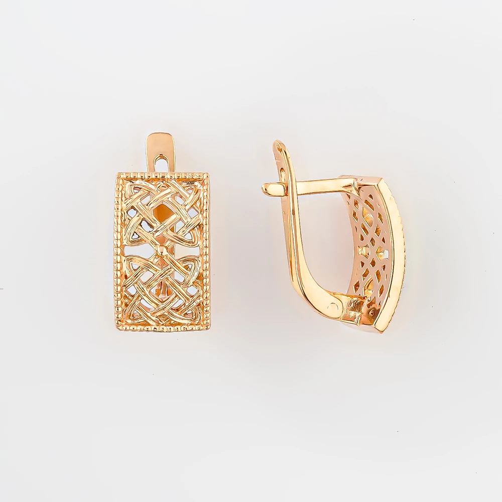 Серьги из красного золота 585 пробы