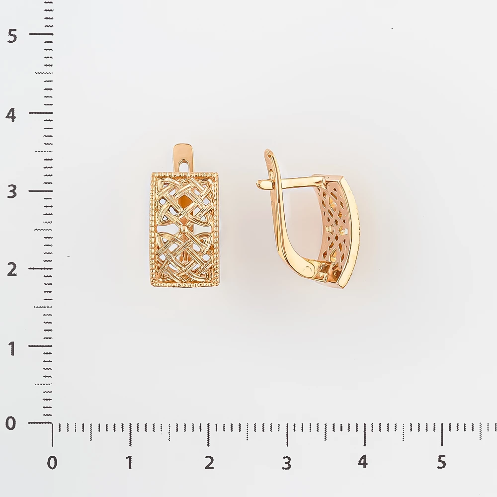 Серьги из красного золота 585 пробы
