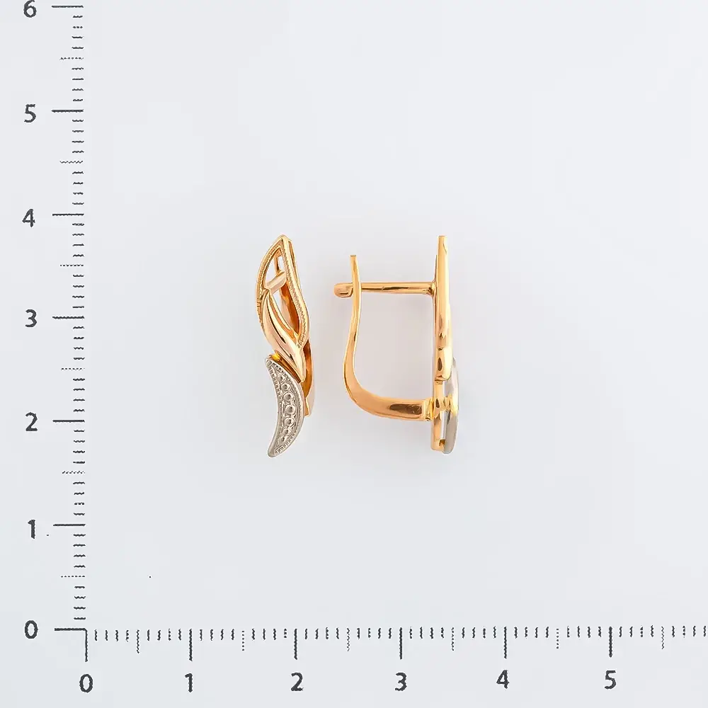 Серьги из красного золота 585 пробы 2