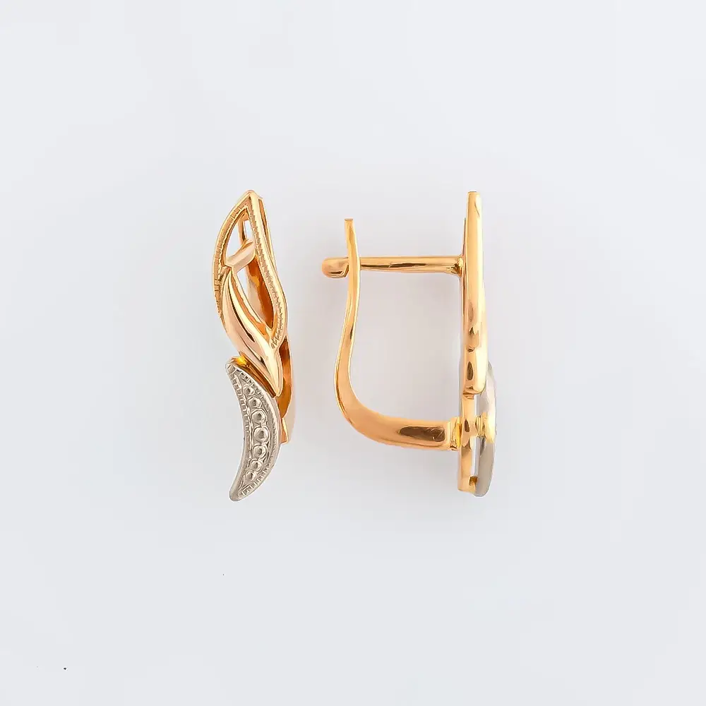Серьги из красного золота 585 пробы 1
