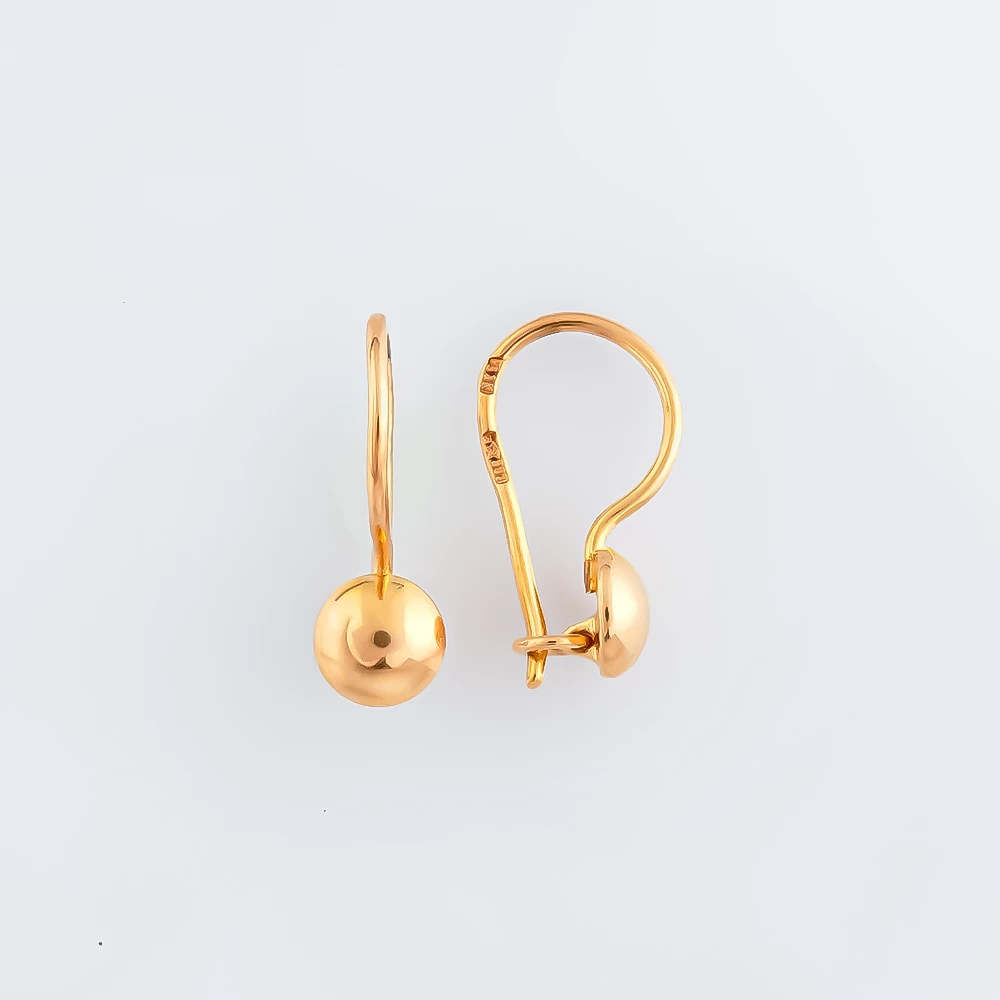 Серьги из красного золота 583 пробы